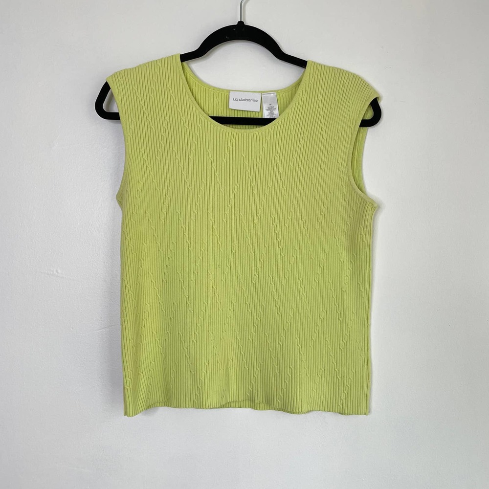 Liz Clairborne Vintage Green Sleeveless Top(M)